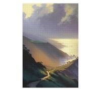 Puzzle 75x50cm/1000pcs pour Adolescents Coastal Hills Landscape Puzzle pour Adultes Jeu Familial Décoration Murale Aide À Exercer Le Cerveau 75x50cm/1000pcs