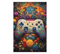 Puzzle 75x50cm/1000pcs pour Adolescents Colorful Floral Gaming Controller Puzzle pour Adultes Jeu Manuel Découpe De Précision Idéal comme Cadeau pour Toute La Famille 75x50cm/1000pcs
