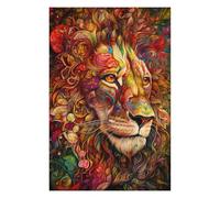 Puzzle 75x50cm/1000pcs pour Adolescents Colorful Lion Portrait Puzzles pour Adultes, Jouet, Décoration Murale, Découpe De Précision, Idéal comme Cadeau pour Toute La Famille 75x50cm/1000pcs