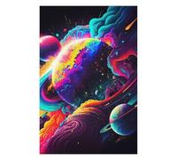 Puzzle 75x50cm/1000pcs pour Adolescents Colorful Space Puzzle pour Adultes Jeu Familial Décoration Murale Aide À Exercer Le Cerveau 75x50cm/1000pcs