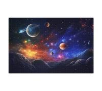 Puzzle 75x50cm/1000pcs pour Adolescents Cosmic Dreamscape Planets and Nebulae Casse-têtes pour Adultes, Jeu De Réflexion, Anti-Stress, Cadeaux d'anniversaire Et Cadeaux Uniques 75x50cm/1000pcs