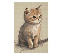 Puzzle 75x50cm/1000pcs pour Adolescents Cute Cat 4 Puzzle pour Adultes Jouets Anti-Stress Décoration Parfaite pour Un Anniversaire, Noël 75x50cm/1000pcs