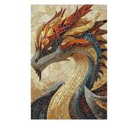 Puzzle 75x50cm/1000pcs pour Adolescents Dragon Mosaic Casse-têtes pour Adultes, Jeu De Réflexion, Anti-Stress, Cadeaux d'anniversaire Et Cadeaux Uniques 75x50cm/1000pcs