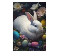 Puzzle 75x50cm/1000pcs pour Adolescents Easter Bunny Nest Eggs Flowers Puzzle pour Adultes Jeux Relaxants Vacances À La Maison Offre Spéciale pour Toute La Famille 75x50cm/1000pcs