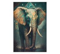 Puzzle 75x50cm/1000pcs pour Adolescents Enchanted Elephant Majesty Puzzles pour Adultes Jeu De Réflexion Améliore La Mémoire Est Idéal comme Cadeau 75x50cm/1000pcs