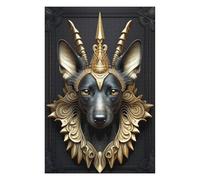 Puzzle 75x50cm/1000pcs pour Adolescents Golden Horned Canine Portrait Puzzles pour Adultes Jeu De Réflexion Améliore La Mémoire Est Idéal comme Cadeau 75x50cm/1000pcs