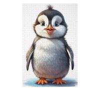 Puzzle 75x50cm/1000pcs pour Adolescents Happy Little Penguin Puzzles pour Adolescents Jouets Anti-Stress Une Œuvre d'art pour Un Anniversaire, Noël 75x50cm/1000pcs
