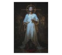 Puzzle 75x50cm/1000pcs pour Adolescents Jesus Puzzles pour Adultes Jeu Manuel Décoration Murale Interaction Parent-Enfant 75x50cm/1000pcs