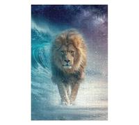 Puzzle 75x50cm/1000pcs pour Adolescents Lion in Space Wave Puzzles pour Adultes Jouets À Faire Soi-même Vacances À La Maison Passer Le Temps Interaction Parent-Enfant 75x50cm/1000pcs