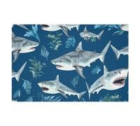 Puzzle 75x50cm/1000pcs pour Adolescents Oceanic Sharks Pattern Puzzle Adulte, Jouet, Décoration Murale, Décoration Intérieure, Cadeaux Uniques pour Anniversaire Et Noël 75x50cm/1000pcs