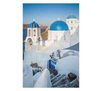 Puzzle 75x50cm/1000pcs pour Adolescents Oia Town Santorini Greece Puzzle pour Adultes Jeu Manuel Découpe De Précision Idéal comme Cadeau pour Toute La Famille 75x50cm/1000pcs