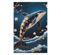 Puzzle 75x50cm/1000pcs pour Adolescents Orca Kintsugi Art Puzzles pour Adultes Jeu Manuel Décoration Murale Interaction Parent-Enfant 75x50cm/1000pcs