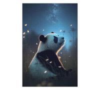 Puzzle 75x50cm/1000pcs pour Adolescents Panda Galaxy Animal Puzzles pour Adultes Jeu Manuel Découpe De Précision Cadeaux d'anniversaire Et Cadeaux Uniques 75x50cm/1000pcs