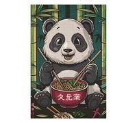 Puzzle 75x50cm/1000pcs pour Adolescents Panda Ramen Food Puzzles pour Adolescents Jouets Anti-Stress Une Œuvre d'art pour Un Anniversaire, Noël 75x50cm/1000pcs