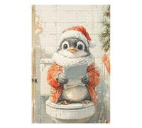 Puzzle 75x50cm/1000pcs pour Adolescents Penguin Reading on Toilet Puzzles pour Adultes Jeu Manuel Décoration Murale Interaction Parent-Enfant 75x50cm/1000pcs