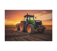 Puzzle 75x50cm/1000pcs pour Adolescents Powerful Farm Tractor at Sunset Puzzle pour Adultes Jeu Manuel Découpe De Précision Idéal comme Cadeau pour Toute La Famille 75x50cm/1000pcs