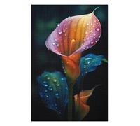 Puzzle 75x50cm/1000pcs pour Adolescents Rainy Calla Flower Casse-têtes pour Adultes, Jeu De Réflexion, Anti-Stress, Cadeaux d'anniversaire Et Cadeaux Uniques 75x50cm/1000pcs