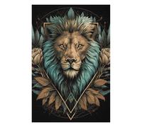 Puzzle 75x50cm/1000pcs pour Adolescents Royal Lion's Majesty Puzzles pour Adultes Jeux Amusants Analyse Et Logique Cadeaux Uniques pour Anniversaire Et Noël 75x50cm/1000pcs