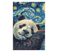 Puzzle 75x50cm/1000pcs pour Adolescents Sleeping Panda in Starry Night Style Puzzles pour Adultes Jeu Manuel Cadeau d'anniversaire Idéal pour Toute La Famille 75x50cm/1000pcs