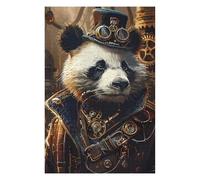 Puzzle 75x50cm/1000pcs pour Adolescents Steampunk Panda Animal Casse-têtes pour Adultes Jeux De Détente Analyse Et Logique Difficile Et Stimulant 75x50cm/1000pcs