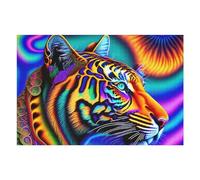Puzzle 75x50cm/1000pcs pour Adolescents Tiger Art Print-2 Casse-tête pour Adultes Jeu De Réflexion Décoration Intérieure Est Idéal comme Cadeau 75x50cm/1000pcs