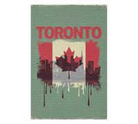 Puzzle 75x50cm/1000pcs pour Adolescents Toronto Skyline Puzzles pour Adolescents Jouets Anti-Stress Une Œuvre d'art pour Un Anniversaire, Noël 75x50cm/1000pcs