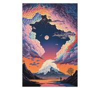 Puzzle 75x50cm/1000pcs pour Adolescents Whimsical Cloudscape with Mountain Casse-tête pour Adultes, Jeu De Réflexion, Décoration Murale, Idéal comme Cadeau 75x50cm/1000pcs