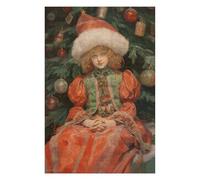 Puzzle 75x50cm/1000pcs pour Adolescents Young Mrs Claus Xmas Puzzles pour Adultes Jeu Manuel Cadeau d'anniversaire Idéal pour Toute La Famille 75x50cm/1000pcs