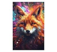 Puzzle 75x50cm/1000pcs pour Adultes Abstract Graffiti Fox Art Puzzles pour Adultes Jeux Relaxants Cadeau d'anniversaire Stimule Le Cerveau 75x50cm/1000pcs