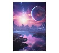 Puzzle 75x50cm/1000pcs pour Adultes Alien Violet Planet Puzzles pour Adultes Jeux Relaxants Cadeau d'anniversaire Stimule Le Cerveau 75x50cm/1000pcs