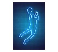 Puzzle 75x50cm/1000pcs pour Adultes Basketball Neon 2 Adolescents Puzzles Jeu Manuel Course De Vitesse Offrez-Leur des Cadeaux pour Toute La Famille 75x50cm/1000pcs