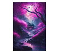 Puzzle 75x50cm/1000pcs pour Adultes Forest Mystic Cherry Bloss Adolescents Puzzles Jeu Manuel Course De Vitesse Offrez-Leur des Cadeaux pour Toute La Famille 75x50cm/1000pcs