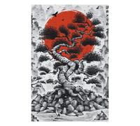 Puzzle 75x50cm/1000pcs pour Adultes Japanese Bonsai Tree Ink Adolescents Puzzles Jeu Manuel Course De Vitesse Offrez-Leur des Cadeaux pour Toute La Famille 75x50cm/1000pcs