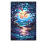 Puzzle 75x50cm/1000pcs pour Adultes Tropical Sunset Beach Adolescents Puzzles Jeu Manuel Course De Vitesse Offrez-Leur des Cadeaux pour Toute La Famille 75x50cm/1000pcs