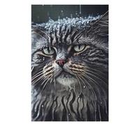 Puzzle 75x50cm/1000pcs pour Adultes Wet Cat Adolescents Puzzles Jeu Manuel Course De Vitesse Offrez-Leur des Cadeaux pour Toute La Famille 75x50cm/1000pcs