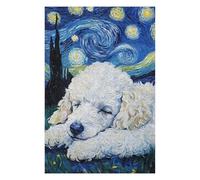 Puzzle 75x50cm/1000pcs pour Adultes White Poodle Puppy Sleeping Adolescents Puzzles Jeu Manuel Course De Vitesse Offrez-Leur des Cadeaux pour Toute La Famille 75x50cm/1000pcs