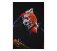 Puzzle 75x50cm/1000pcs Red Panda Fractal Puzzles pour Adultes, Jeux De Famille, Assemblage De Motifs, Idéal comme Cadeau pour Toute La Famille 75x50cm/1000pcs