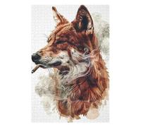 Puzzle 75x50cm/1000pcs Smoking Fox Illustration Puzzle pour Adultes, Jouet, Décoration Murale, Passe-Temps, Cadeau d'anniversaire Original 75x50cm/1000pcs