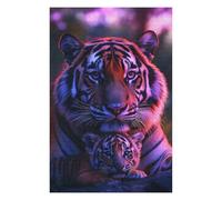 Puzzle 75x50cm/1000pcs Tiger Cub and Mother Puzzles pour Adultes, Jeux De Famille, Assemblage De Motifs, Idéal comme Cadeau pour Toute La Famille 75x50cm/1000pcs