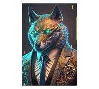 Puzzle 75x50cm/1000pcs Wolf Manager in Suit Puzzles pour Adultes, Jeux De Famille, Assemblage De Motifs, Idéal comme Cadeau pour Toute La Famille 75x50cm/1000pcs