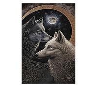 Puzzle 75x50cm/1000pcs Wolves Under The Moon Puzzle Adulte Jeux De Société en Famille Vacances À La Maison Passer Le Temps Cadeaux d'anniversaire Et Idées Cadeaux Uniques 75x50cm/1000pcs