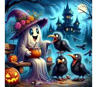 Puzzle 80 Pièces Adultes Château Fantôme Animal, Développe Observation, Logique et Concentration, Puzzle Adulte 80 Pieces 28x28 cm