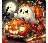 Puzzle 80 Pièces Adultes Citrouille Fantôme Château, Développe Observation, Logique et Concentration, Puzzle Adulte 80 Pieces 28x28 cm