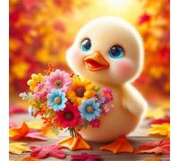 Puzzle 80 pièces,Bouquet coloré de Canards en Bouquet. Puzzles pour Adultes,Jeux éducatifs,Puzzles Artistiques à Faire Soi-Même idéal pour la Décoration Intérieure et Les Cadeaux