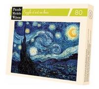 Puzzle Michèle Wilson – Puzzle d'art Van Gogh : Nuit étoilée – 80 pièces – Multicolore