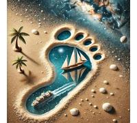 Puzzle 80 pièces,Paysage d'empreintes de rêve Puzzles pour Adultes,Jeux éducatifs,Puzzles Artistiques à Faire Soi-Même idéal pour la Décoration Intérieure et Les Cadeaux