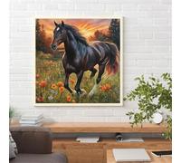 Puzzle 90 Pièces Adultes Animaux Chevaux Fleurs, Développe Observation, Logique et Concentration, Puzzle Adulte 90 Pieces 30x30 cm