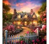 Puzzle 90 pièces Adultes Beau Manoir Rose, Puzzle Adulte 90 pièces, Un Puzzles Difficile, Jeu de Puzzles pour Toute la Famille, Décoration Murale Maison