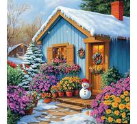 Puzzle 90 pièces Adultes Chalet d’Hiver Jardin, Puzzle Adulte 90 pièces, Un Puzzles Difficile, Jeu de Puzzles pour Toute la Famille, Décoration Murale Maison