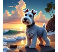 Puzzle 90 pièces Adultes Chien de Bord de mer Rocheux, Puzzle Adulte 90 pièces, Un Puzzles Difficile, Jeu de Puzzles pour Toute la Famille, Décoration Murale Maison